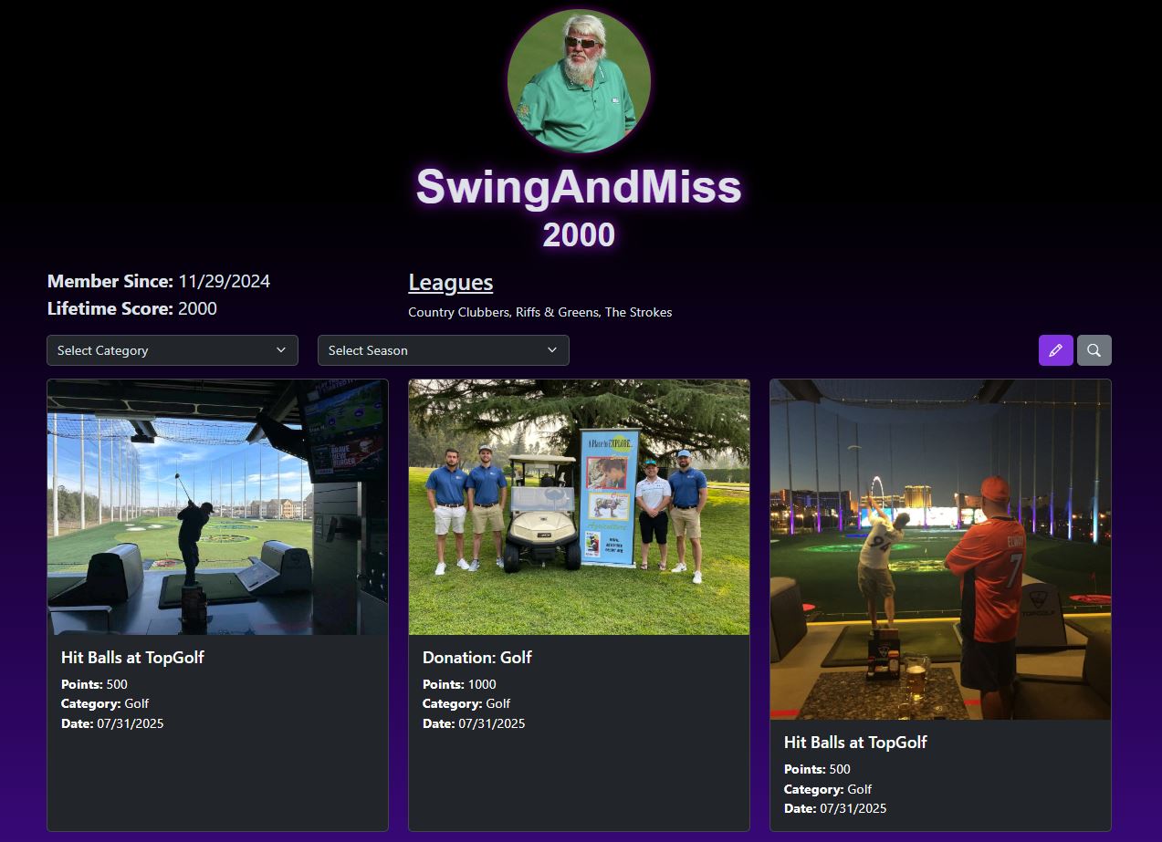Leaderboard application - league management interface